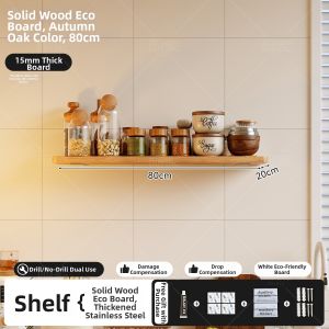 Drill-Free Solid Wood Spice Storage Shelving Unit