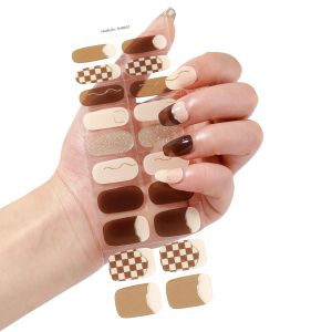 สติ๊กเกอร์ติดเล็บเจลแบบใหม่ ฤดูใบไม้ผลิและฤดูร้อน ปี 2025 จำนวน 1 ชิ้น ติดเองได้ ต้องใช้แสงไฟ ตกแต่งเล็บด้วยตัวเอง