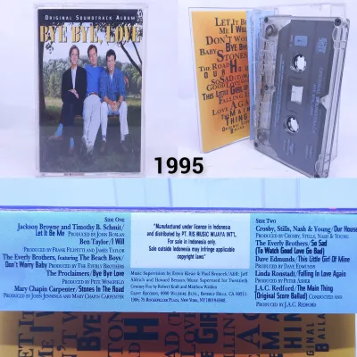 Kaset pita kompilasi Soundtrack tahun 90an lagu barat mixtapes original motion picture