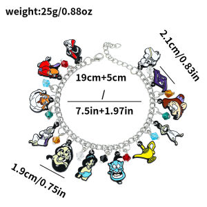 Bandai | European and American Cartoon Aladdin Magic Lamp Princess Magic Lamp Aladdin Pendant Bracelet Wholesale
