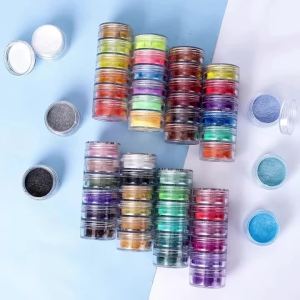 6 Màu/Bộ Bột Mica Ngọc Trai Bộ Nhựa Epoxy Sắc Tố Cho DIY Trang Sức Chất Tạo Màu Thuốc Nhuộm Nhựa Khuôn Phụ Kiện