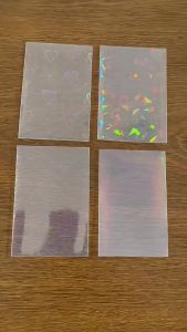 50Pcs 65*90MM Little Stars Laser Flashing Card Sleeves Protector Clear Protector Cards Photocard Protector Film