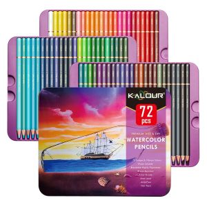 KALOUR 72pcs Colors Pencil Professional Water-soluble Colored Pencils Coloured Pencils set School Beginners painting Art Supplies