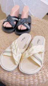YooWoo Sandal Flat Slip On Jelly Karet Sendal Selop Fashion Wanita