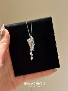 Starry Sandglass Necklace Womens Style Flash Diamond Brushed Silver Choker Fashion Jewelry Alloy Embedded Artificial Gem