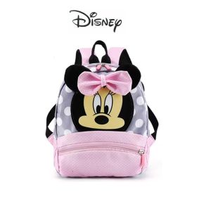 Disney | Disney New Backpack 2026 Minnie Schoolbag For Kids Cartoon Kindergarten Schoolbag Kawaii Pink Backpack As a Gift For Children