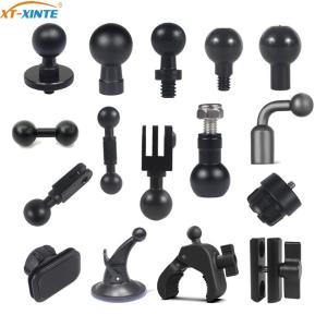 17mm Ball Head Adapter Clip Mount Double Socket Arm Converter to 1/4" Screw for Gopro Insta360 OSMO Pocket 3 Camera Phone Holder