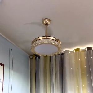 Lampu Gantung Kristal Ruang Tamu Dengan Kipas Angin & Chandelier