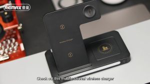 REMAX RP-W70 Minxl Pro 22W 3 in 1 Wireless Charger with Night Light - Black