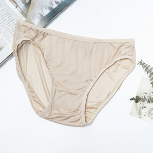 บางเฉียบ ผ้าไหม กางเกงใน ผู้หญิง ฤดูร้อน ชุดชั้นในไร้รอยต่อเอวกลางยกสะโพกขนาดใหญ่สามเหลี่ยมสาววัยรุ่น กางเกงชั้นในหญิง