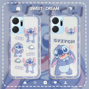 New Casing Honor X7a X8a 5G Ins Cute Transparent Stitch Phone Case Hot Style Cartoon Transparent Anti-drop Soft Back Cover 2023