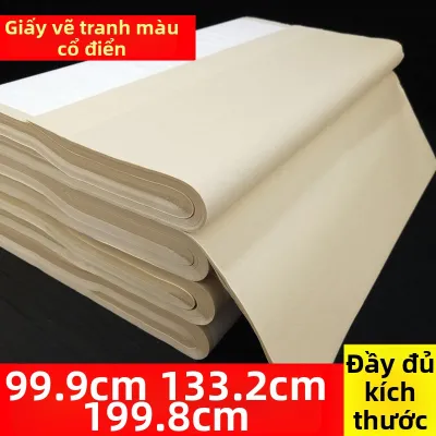 Giấy Thư Pháp và Vẽ Phong Cách Cổ Điển Bốn Feet Dày Chế Biến Nửa