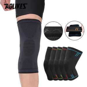 AOLIKES | AOLIKES 1PC Compression Knee Support Sleeve Elastic Breathable Knee Pads Brace Springs Gym Sport Protector Basketball Volleyball