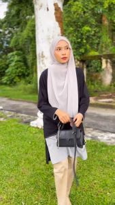 [READY STOCK] BAJU MUSLIMAH ELENA 3PCS RM90 | Cotton | Poket Tepi