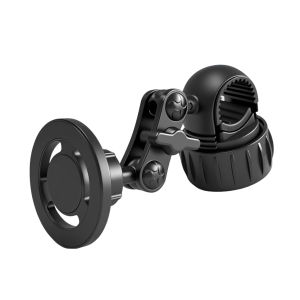 Magnetic Phone Handlebar Clamp Mount with Metal long Arm For iPhone MagSafe phones for Gym Bike Treadmill Fitness Equipment