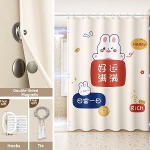 WEILAISHI | High-quality Waterproof Mold-Resistant Quick-dry No-hole Bathroom Shower Curtain