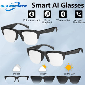 Smart Glasses Bluetooth Call Outdoor Sports Headphones AI Voice Navigation Photochromic Lens Waterproof Anti-UV Smart Sunglasses