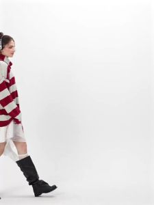 Turn Signal | Striped Loose Casual Sweater