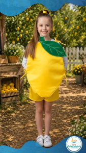Nutrition Month Lemon V2 Vegetables and Fruits Cosplay Costume For Kids