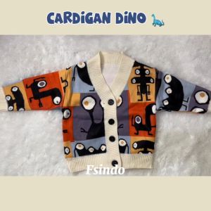 Cardigan Anak Motif Dino/ Outer Anak Baby Kekinian/ Cardigan Knit CG1 Dino LYME