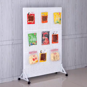 Metal Pegboard With Stand 120x50cm Wall Hanging Shelf Organizer Kit Hole Board Home Decor Display Rack Tools Storage