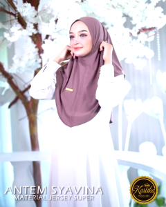 Jilbab Instan Syavina Premium Jersey Super Warna Solid Kartika Hijab