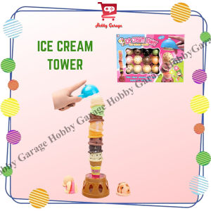 Mainan Ice Cream Tower Anak Es Krim Scoop Susun