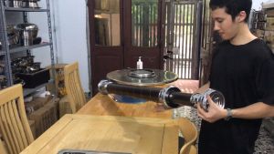 Ống hút khói dương Ống hút khói trên bếp nướng than hoa Ống hút khói bếp nướng hút dương nhà hàng âm bàn