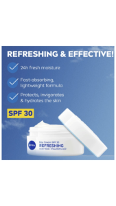 NIVEA FACE CARE REFRESHING DAY CREAM SPF30 50ml