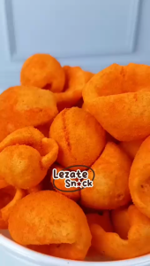 Makaroni Kerang Pedas 150gr Murah / Kerupuk Keong Pedas Daun Jeruk / Makaroni Keong Kerupuk Seblak Kerang LEZATE SNACK