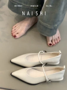 NAISHI | French Pointed Toe Flats Mary Jane Shoes
