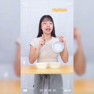 Petus ชาม ชามสัตว์เลี้ยงพับได้ ชามสัตว์เลี้ยงพกพา ถ้วยพับได้ ถ้วยซิลิโคนพกพา มี 3 ขนาดให้เลือก