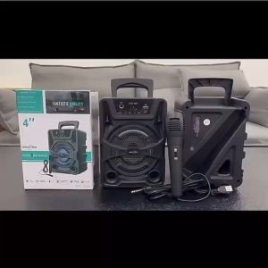 GTS-1637 4 inch Super Bass Portable Splash Proof Wireless Bluetooth Speaker with TF Card/USB Player WITH MIC