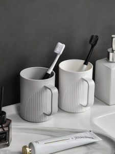 Simple Plastic Toothbrush Cup Bathroom Toothbrush Cup Dormitory Washing Cup Spill-Proof Mouth Rinse Cup for Personal Hygiene