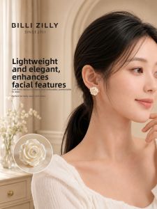 BILLI ZILLY | Luxurious and Unique White Camellia Earrings