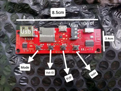 Module mesin musik box aux mp3 bluetooth radio fm portabel