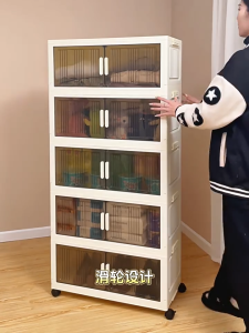 SUNOOM ตู้เก็บของ กับล้อ ตู้เสื้อผ้า ตู้เก็บของเด็ก ตู้ลิ้นชักพลาสติก กล่องเก็บของ กล่องใส่ของ เก็บของ ความจุสูง ลิ้นชักเก็บของ ห้องครัวและห้องน้ำห้องนอนมีให้บริการ การซ้อนกัน ประหยัดพื้นที่ ตู้เก็บของแบบมีฝาพับ ตู้เก็บของเอนก