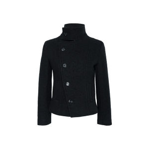 audwyn | 100% Wool Stand Collar Straight Fit Slimming Coat For Women