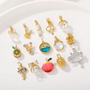 จี้โซ่กระดูกไหปลาร้าทองชุบทอง 18K ทำมือ DIY เครื่องประดับแฟชั่น อุปกรณ์สร้างสรรค์ เครื่องประดับโซ่จี้คอ โซ่กระดูกไหปลาร้า