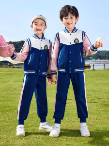 Primary and Secondary School Students First Grade Group School Uniform Suit Spring Sports Business Attire Kindergarten Suit Spring and Autumn Three-Piece Suit