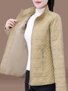 Lightweight Short down Cotton Jacket Womens Winter New Style Outerwear Coat Middle-Aged Womens Winter Clothes Mom Cotton Clothes