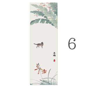 New Chinese Style Lotus Bird Cat Zen Tea Room Study Living Room Background Wall Decal Oil Canvas Print Self Adhesive Painting