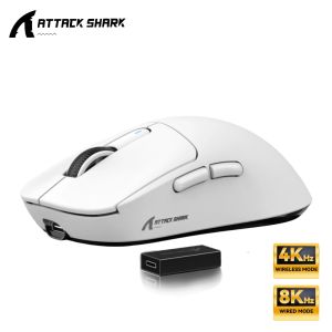 ATTACK SHARK | Chuột Chơi Game Không Dây Công Thái Học ATTACK SHARK X3PRO PAW3395 26000 DPI 650 IPS 50G Acceleration 68H Pin Dùng Cho FPS MOBA