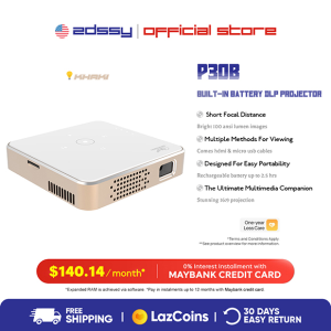 ZDSSY P30 มินิแบบพกพากระเป๋าโปรเจคเตอร์ลำแสงเต็ม HD 1080p 4K รองรับ LED DLP ชาร์จไฟได้ Pico สมาร์ทโรงภาพยนตร์โปรเจคเตอร์ทีวีลำโพงในตัว เข้ากันได้ Wifi Screenless สำหรับ iPhone iPad โทรศัพท์