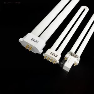 JUNENGLIANG }Eye-Protection Desk Lamp Tube 2 Pins Bath Dominator Fluorescent Light Bulb Flat Four Pins Three Primary Colors H-Type LED Two Pins U-Type 11W9W