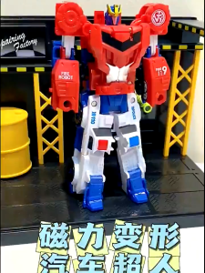 Top Toy Home 2 in 1 Transformers God of War Magnetic Collision Fit Cool Robot Model Car Children Educational Toys Deformable Optimus Prime Collectibles