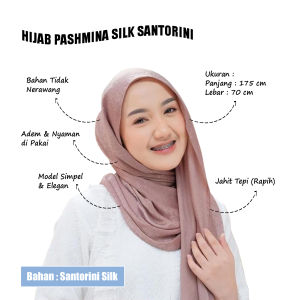 Pashmina Velvet Silk Pashmina Silk Santorini Hijab Kondangan Kekinian Jilbab Pashmina Model Terbaru