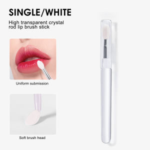 Reusable Silicone Lip Brush with Cap Portable Travel Versatile Lipstick Applicator for Lip Gloss Lip Mask Makeup Tool