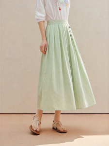 INMAN | Slimming Accordion Waist Autumn Early New Arrival Skirt For Women