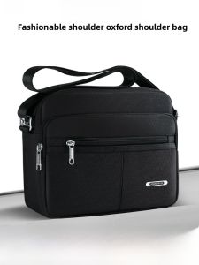 Thick Oxford Cloth Mens Crossbody Bag Waterproof Casual Shoulder Bag Single Strap Diagonal Backpack Stylish Trendy Male Purse
